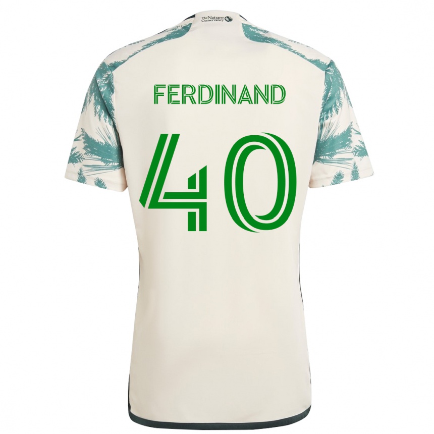 Men Football Keesean Ferdinand #40 Beige Brown Away Jersey 2024/25 T-Shirt Uk