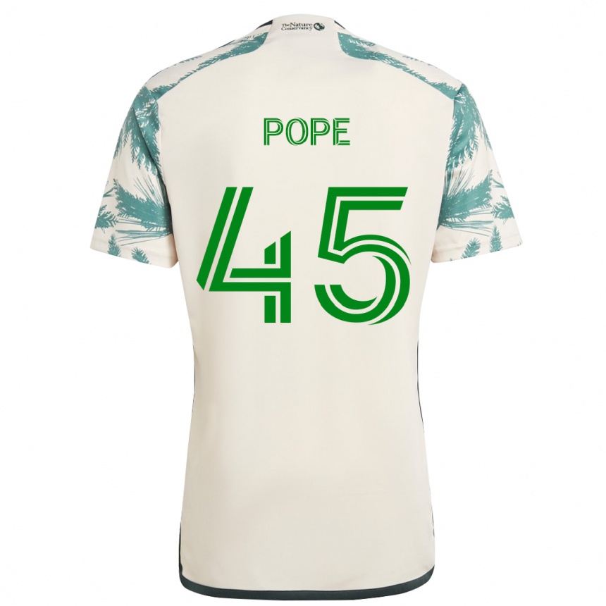 Men Football Blake Pope #45 Beige Brown Away Jersey 2024/25 T-Shirt Uk