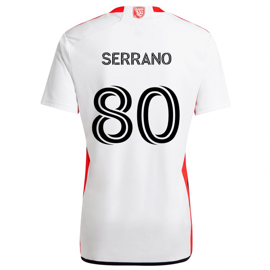 Men Football David Serrano #80 White Red Away Jersey 2024/25 T-Shirt Uk