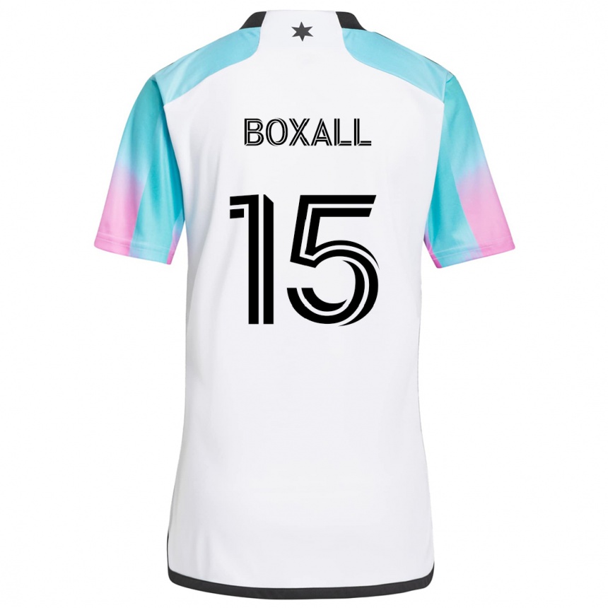 Men Football Michael Boxall #15 White Blue Black Away Jersey 2024/25 T-Shirt Uk