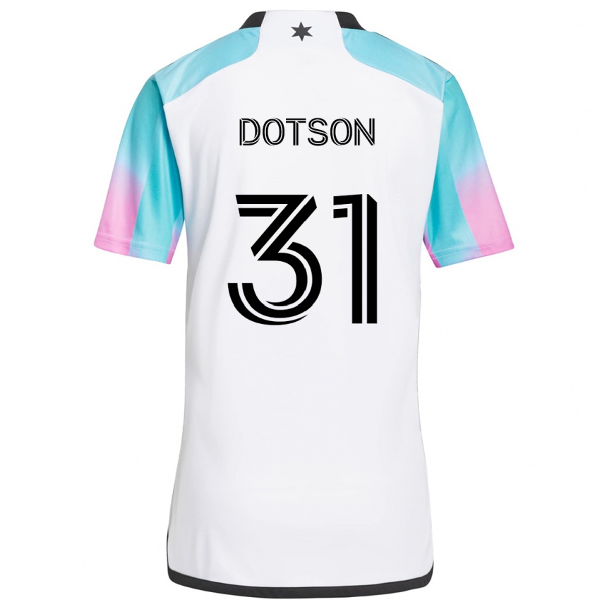 Men Football Hassani Dotson #31 White Blue Black Away Jersey 2024/25 T-Shirt Uk