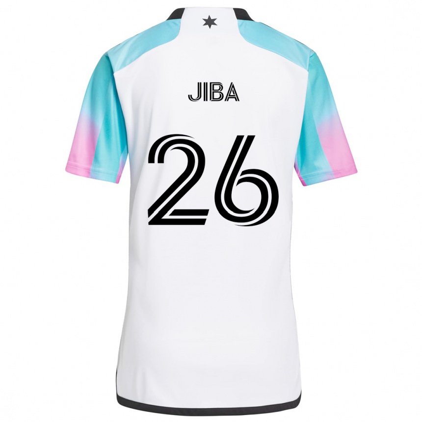 Men Football Ryen Jiba #26 White Blue Black Away Jersey 2024/25 T-Shirt Uk