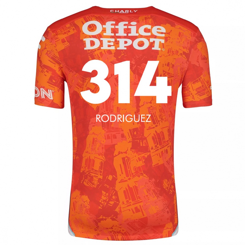 Men Football Alan Rodríguez #314 Orange White Away Jersey 2024/25 T-Shirt Uk