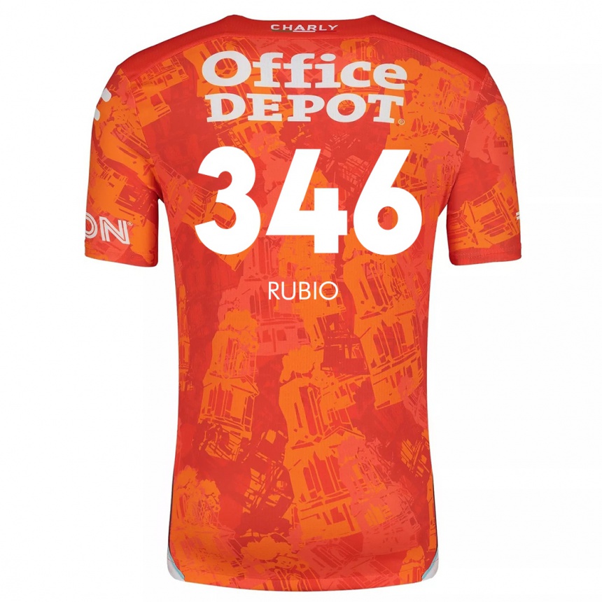 Men Football Mateo Rubio #346 Orange White Away Jersey 2024/25 T-Shirt Uk