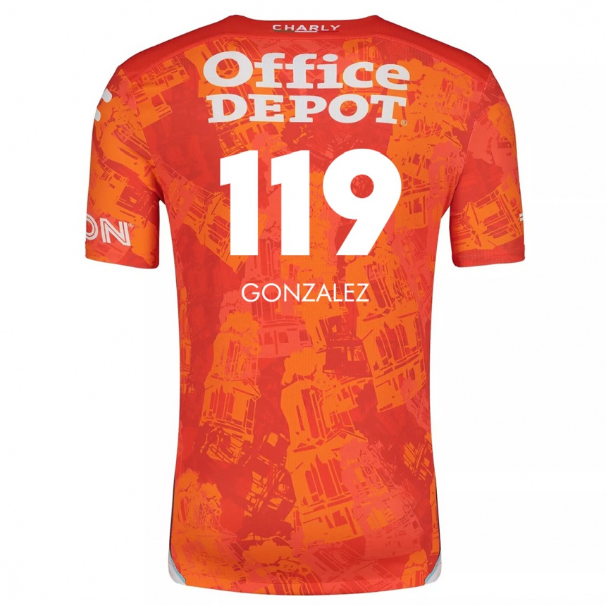 Men Football Juan González #119 Orange White Away Jersey 2024/25 T-Shirt Uk