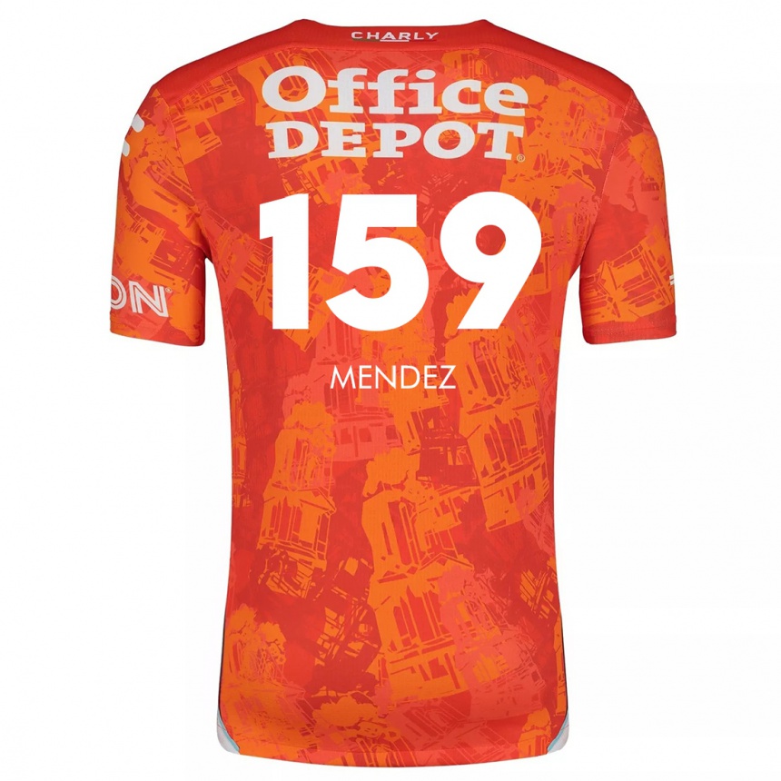 Men Football Daniel Méndez #159 Orange White Away Jersey 2024/25 T-Shirt Uk