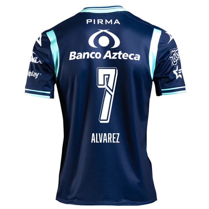 Men Football Daniel Álvarez #7 Navy Blue Away Jersey 2024/25 T-Shirt Uk