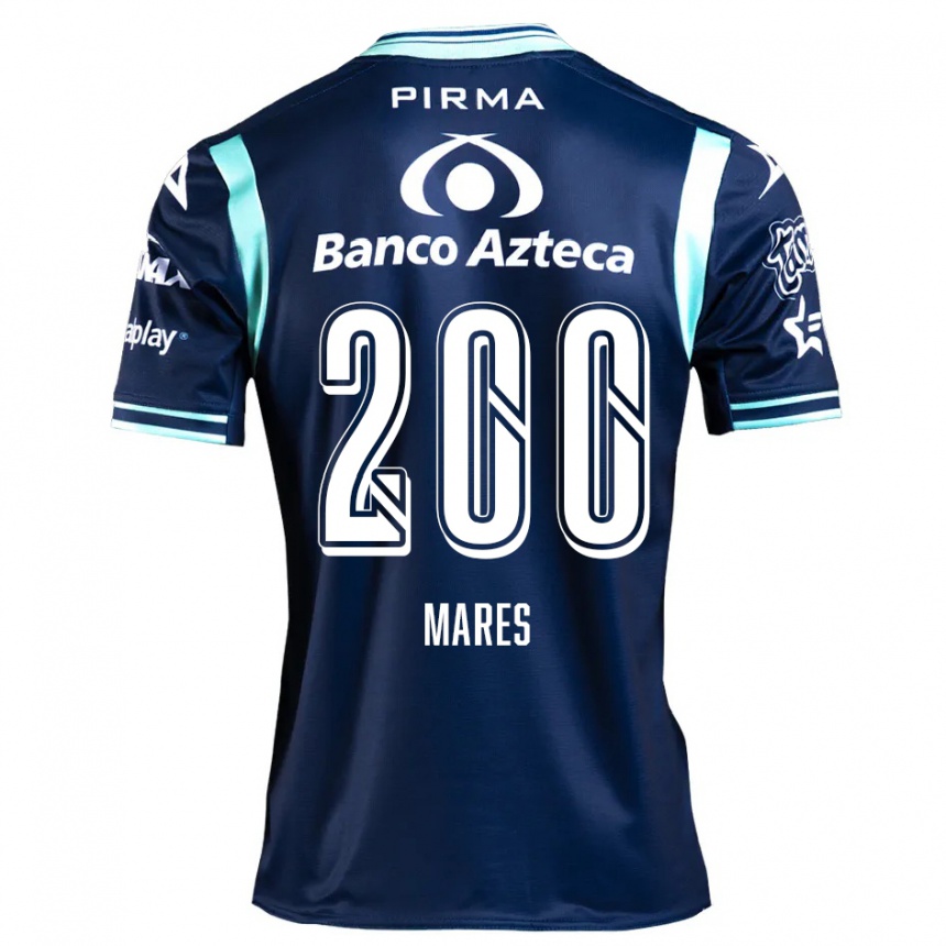 Men Football Cristian Mares #200 Navy Blue Away Jersey 2024/25 T-Shirt Uk