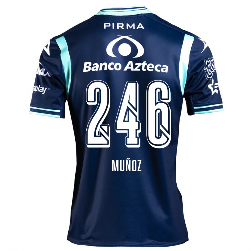 Men Football Zamier Muñoz #246 Navy Blue Away Jersey 2024/25 T-Shirt Uk