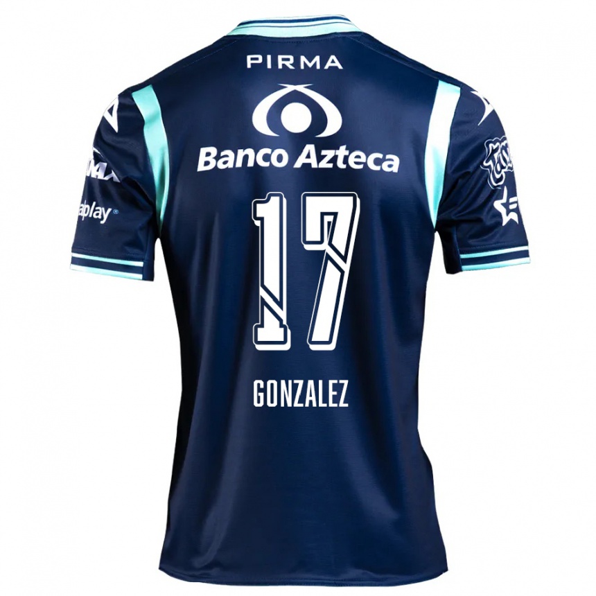 Men Football Andrea González #17 Navy Blue Away Jersey 2024/25 T-Shirt Uk