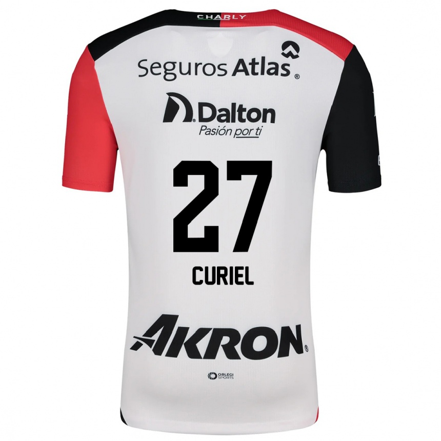 Men Football Alexa Curiel #27 White Red Black Away Jersey 2024/25 T-Shirt Uk