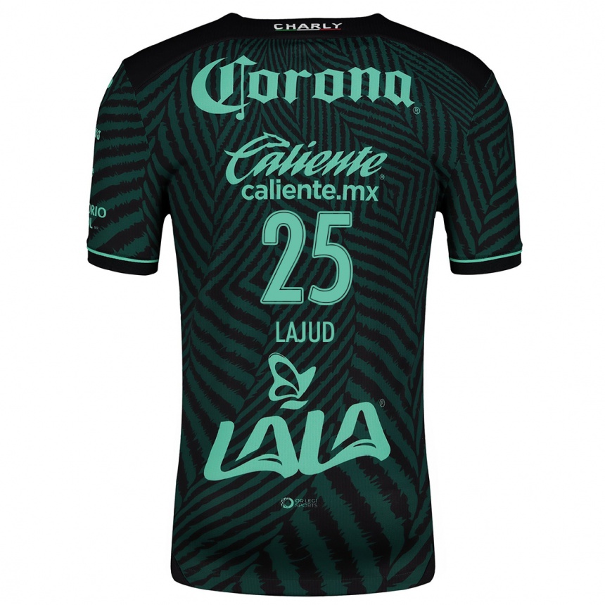 Men Football Gibrán Lajud #25 Black Green Away Jersey 2024/25 T-Shirt Uk