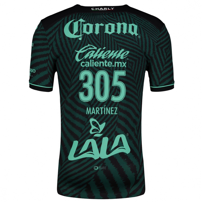 Men Football Cristian Martínez #305 Black Green Away Jersey 2024/25 T-Shirt Uk