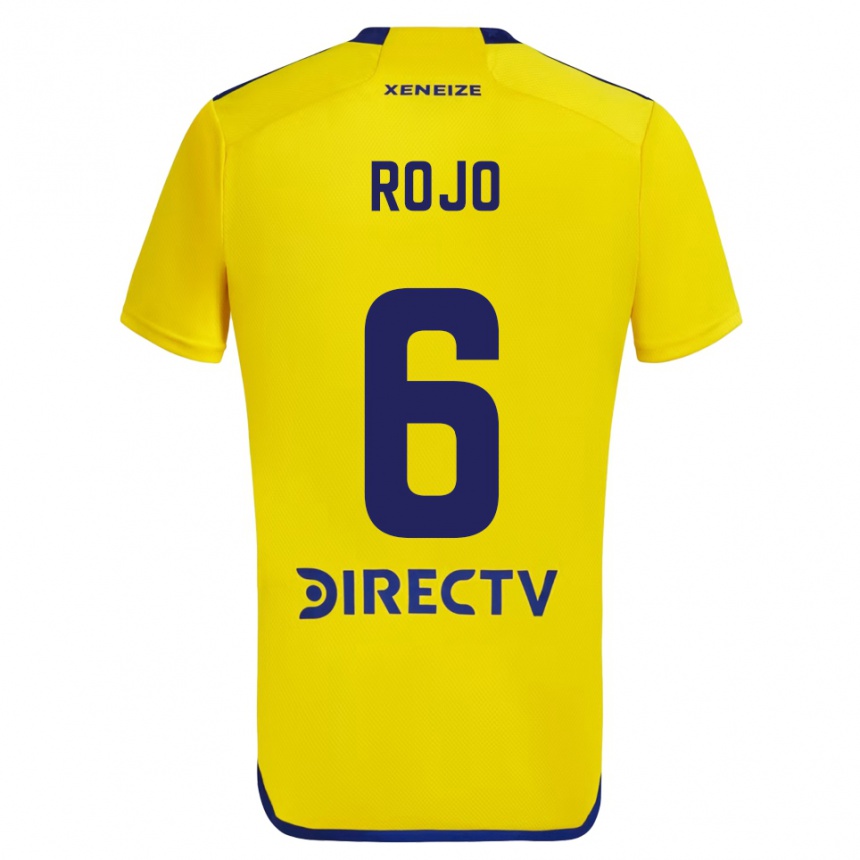 Men Football Marcos Rojo #6 Yellow Blue Away Jersey 2024/25 T-Shirt Uk