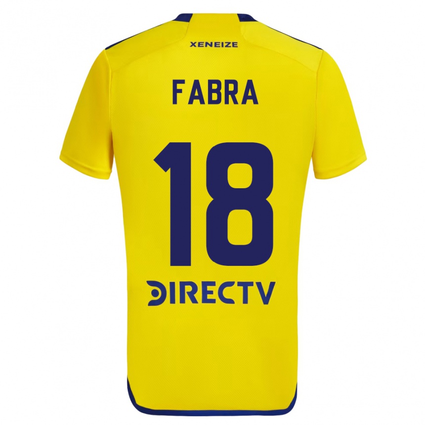 Men Football Frank Fabra #18 Yellow Blue Away Jersey 2024/25 T-Shirt Uk