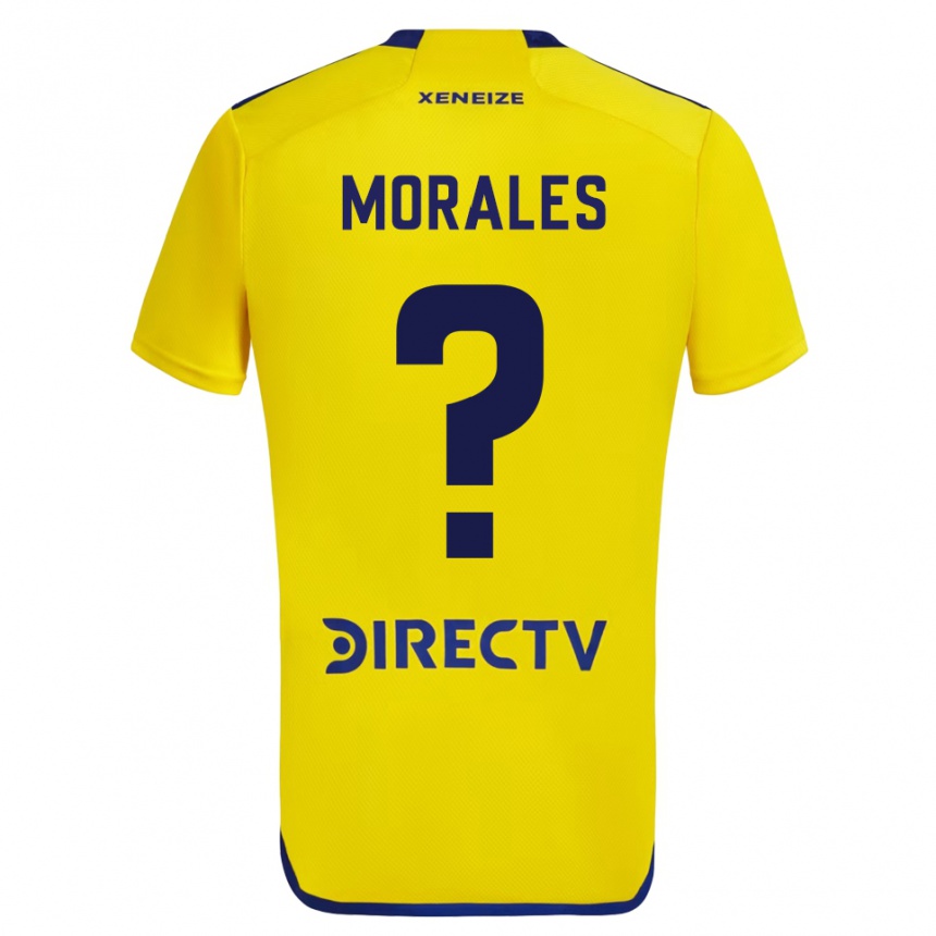 Men Football Gonzalo Morales #0 Yellow Blue Away Jersey 2024/25 T-Shirt Uk