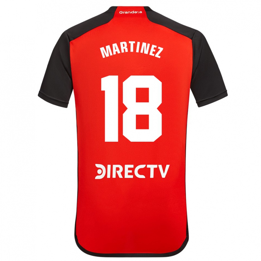 Men Football Pity Martínez #18 Red Black White Away Jersey 2024/25 T-Shirt Uk