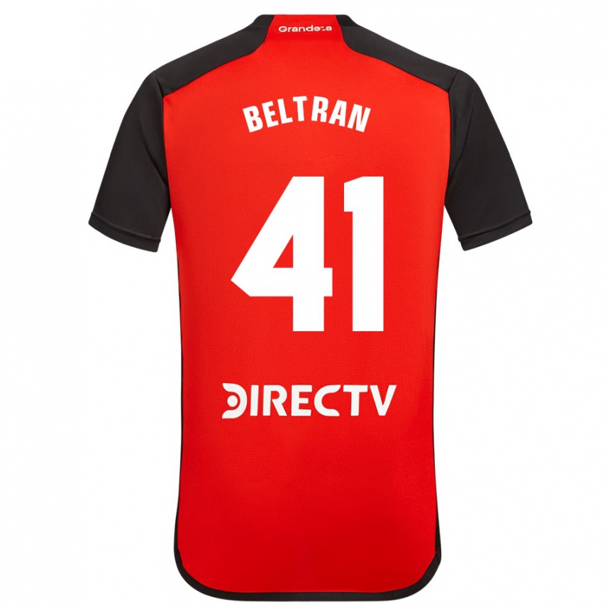 Men Football Santiago Beltrán #41 Red Black White Away Jersey 2024/25 T-Shirt Uk