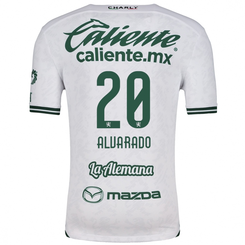 Men Football Alfonso Alvarado #20 White Green Away Jersey 2024/25 T-Shirt Uk