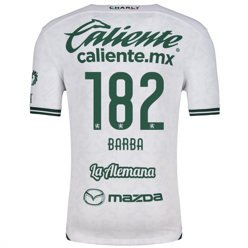 Men Football Austin Barba #182 White Green Away Jersey 2024/25 T-Shirt Uk