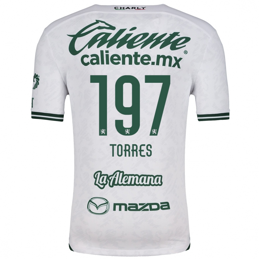 Men Football Erick Torres #197 White Green Away Jersey 2024/25 T-Shirt Uk