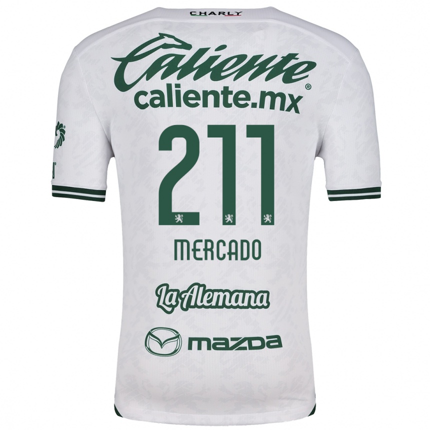 Men Football Diego Mercado #211 White Green Away Jersey 2024/25 T-Shirt Uk