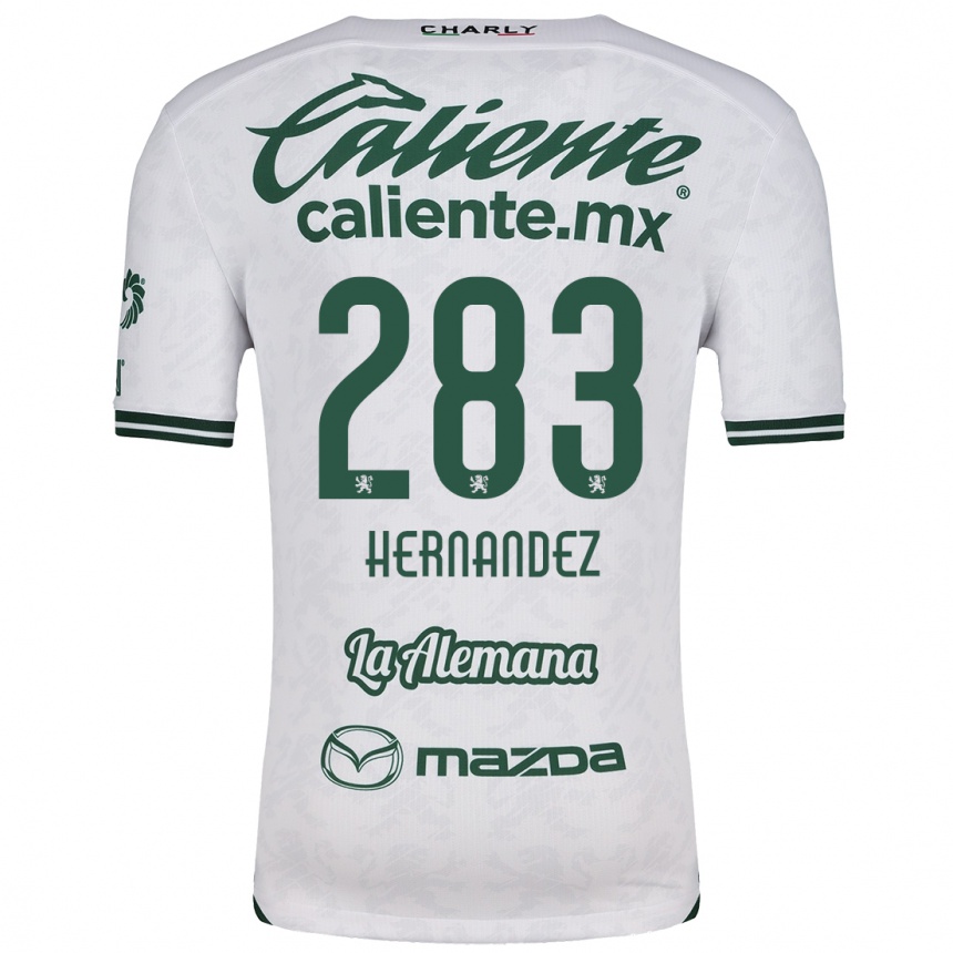 Men Football Karin Hernández #283 White Green Away Jersey 2024/25 T-Shirt Uk