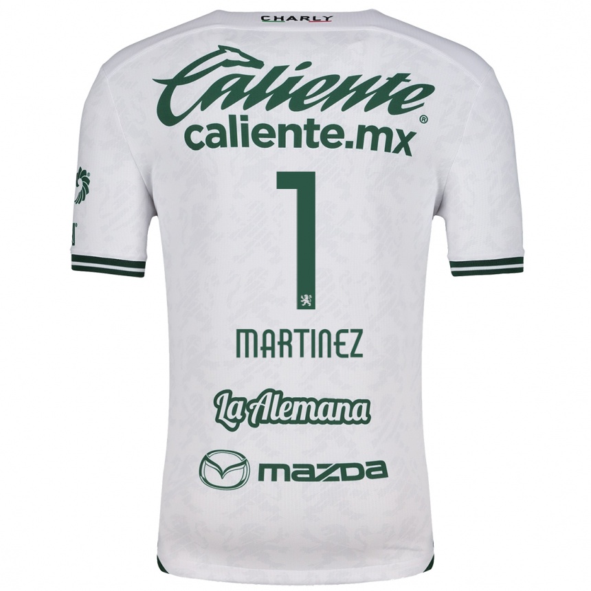 Men Football Angeles Martínez #1 White Green Away Jersey 2024/25 T-Shirt Uk