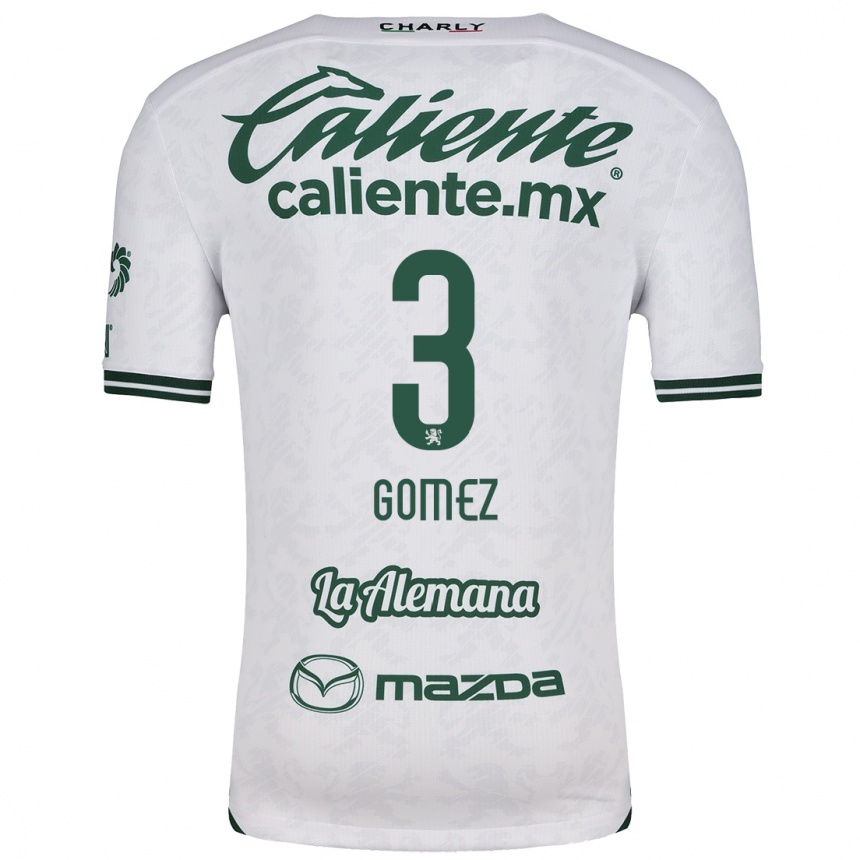 Men Football Karen Gómez #3 White Green Away Jersey 2024/25 T-Shirt Uk