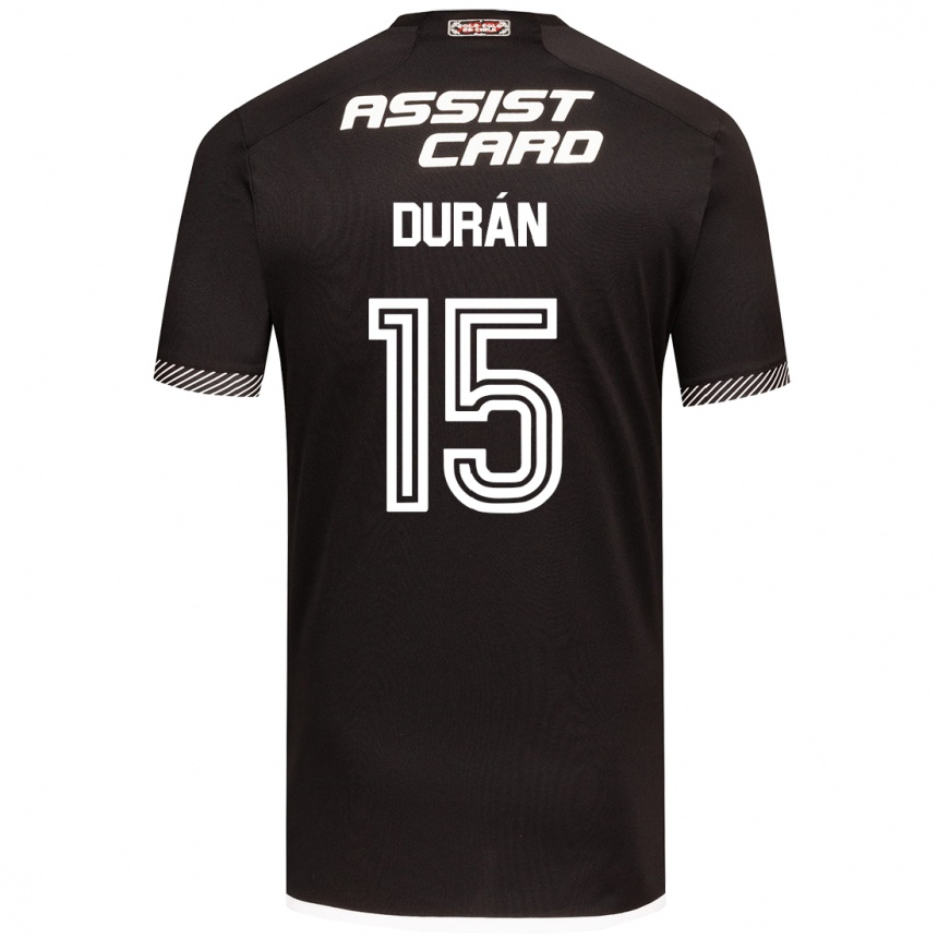 Men Football José Durán #15 Black White Away Jersey 2024/25 T-Shirt Uk