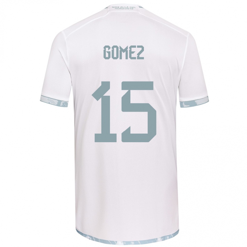 Men Football Juan Pablo Gómez #15 White Grey Away Jersey 2024/25 T-Shirt Uk