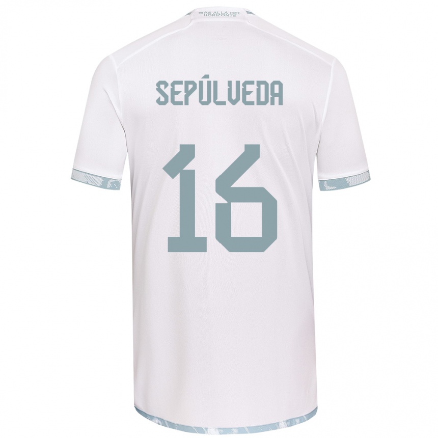 Men Football Matías Sepúlveda #16 White Grey Away Jersey 2024/25 T-Shirt Uk