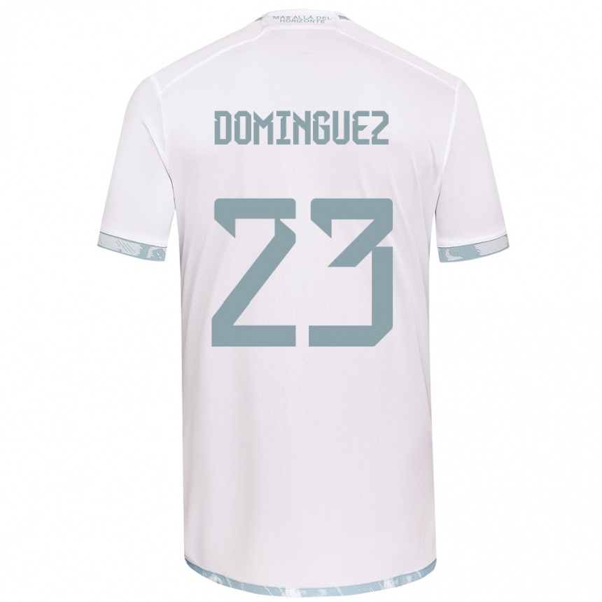 Men Football Nery Domínguez #23 White Grey Away Jersey 2024/25 T-Shirt Uk