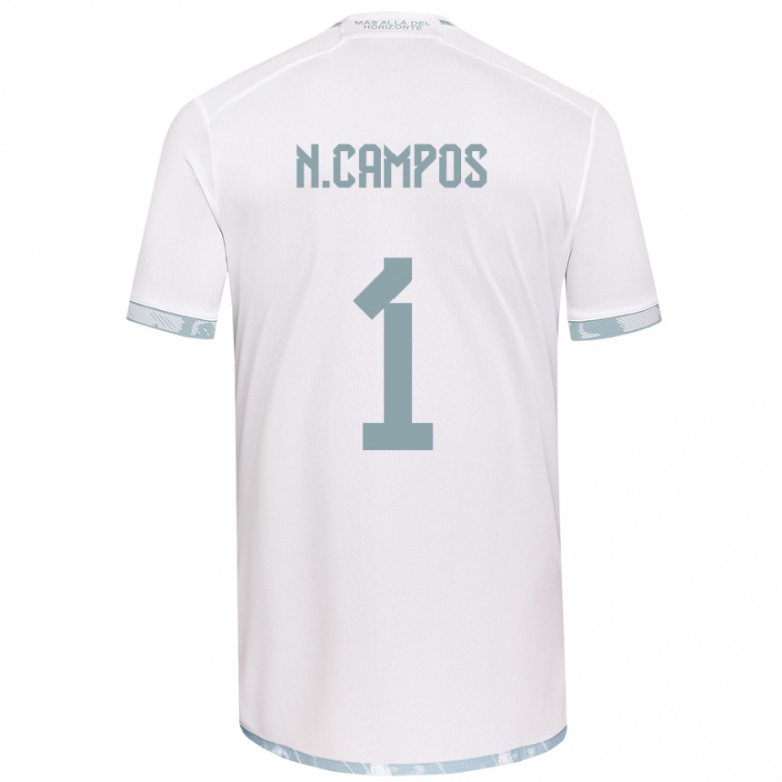 Men Football Natalia Campos #1 White Grey Away Jersey 2024/25 T-Shirt Uk