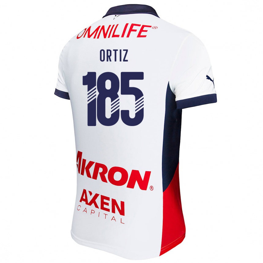 Men Football Gibrán Ortiz #185 White Red Blue Away Jersey 2024/25 T-Shirt Uk