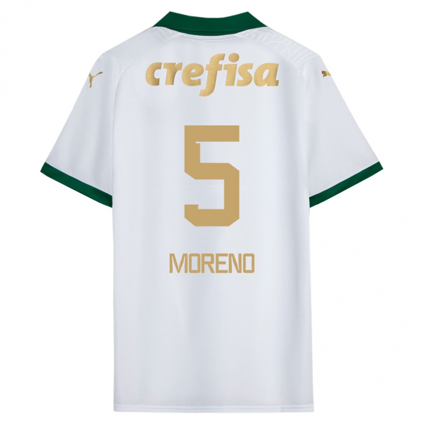 Men Football Aníbal Moreno #5 White Green Away Jersey 2024/25 T-Shirt Uk