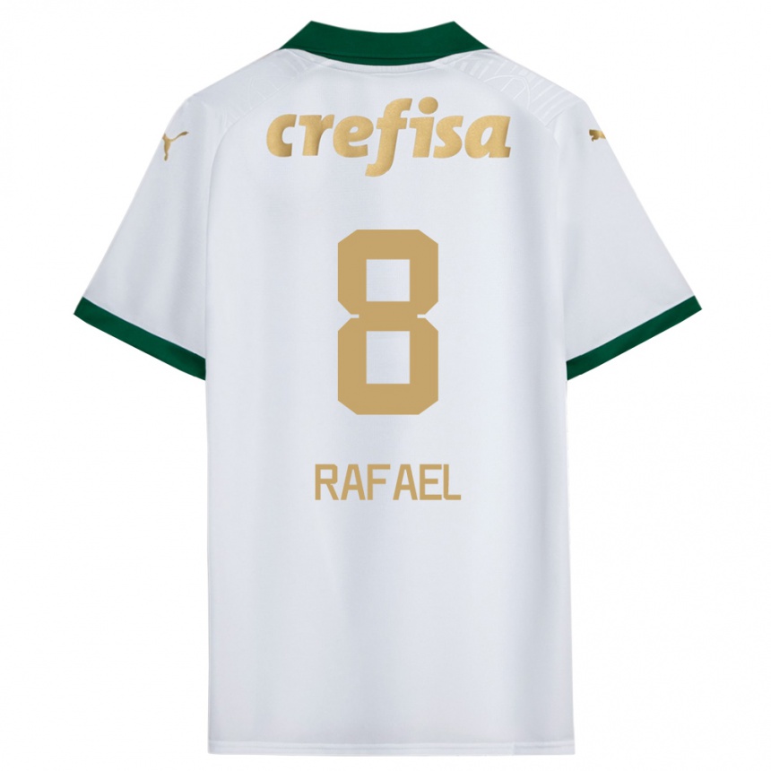 Men Football Zé Rafael #8 White Green Away Jersey 2024/25 T-Shirt Uk