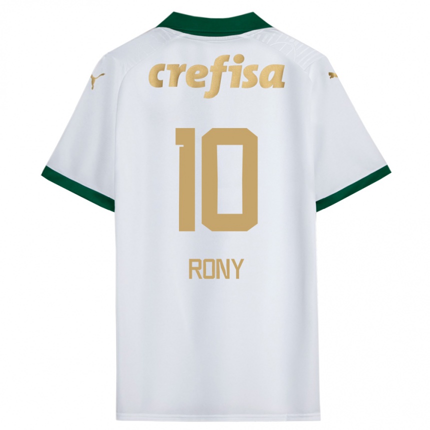 Men Football Rony #10 White Green Away Jersey 2024/25 T-Shirt Uk