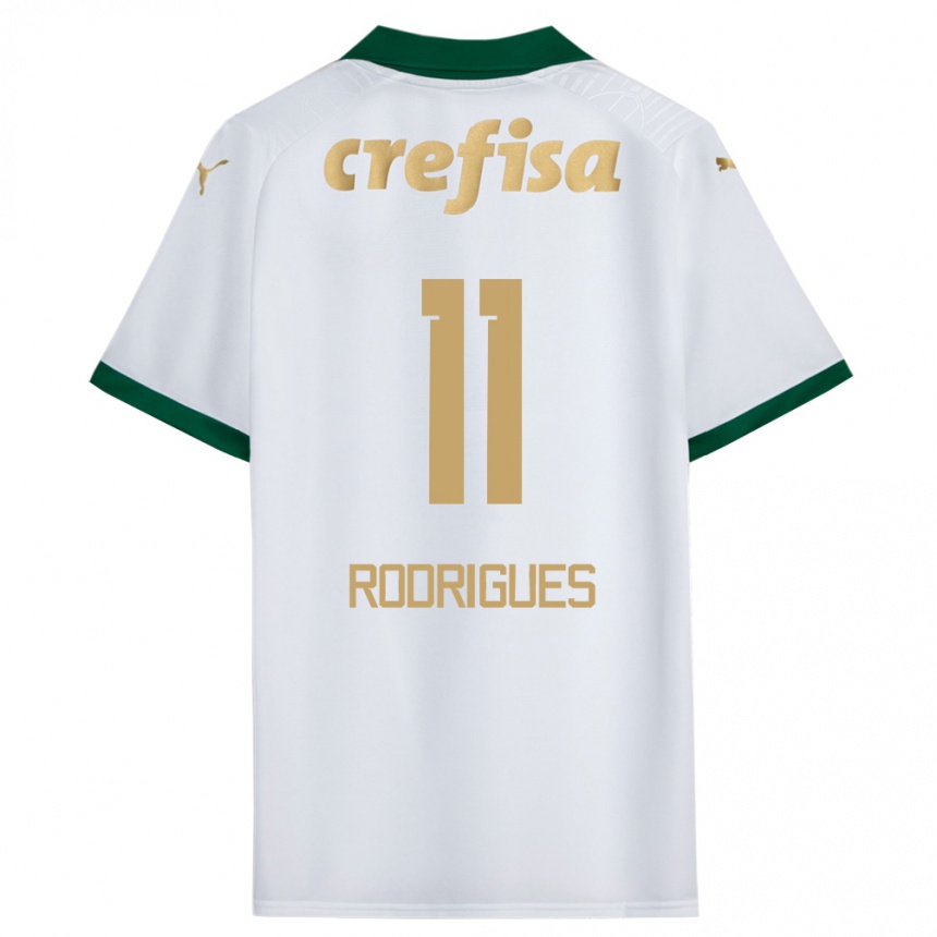 Men Football Bruno Rodrigues #11 White Green Away Jersey 2024/25 T-Shirt Uk