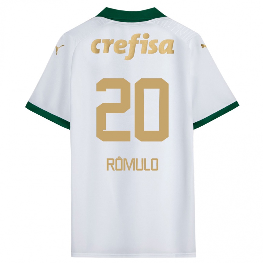 Men Football Rômulo #20 White Green Away Jersey 2024/25 T-Shirt Uk