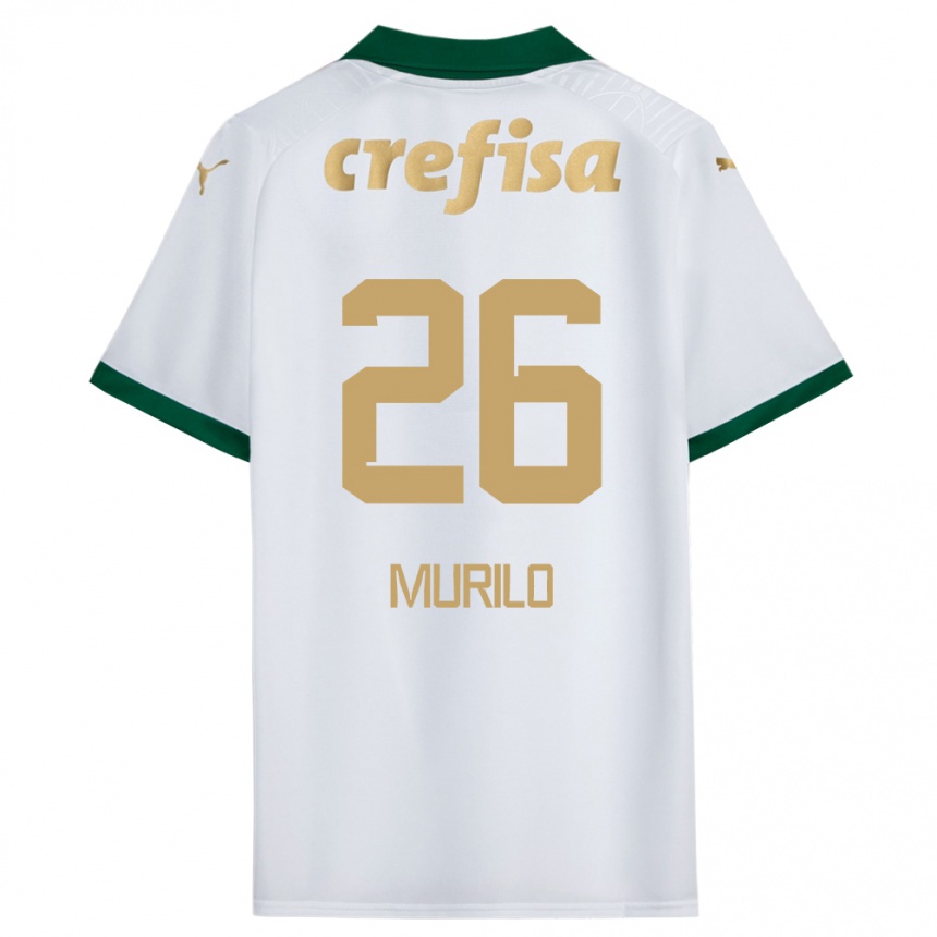 Men Football Murilo #26 White Green Away Jersey 2024/25 T-Shirt Uk