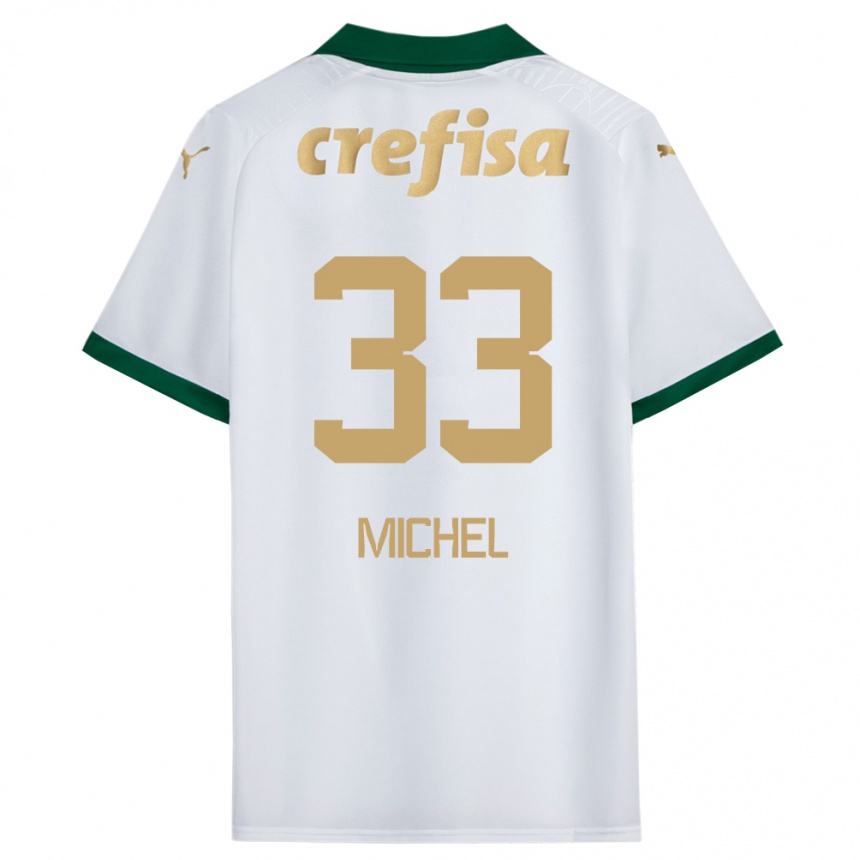 Men Football Michel #33 White Green Away Jersey 2024/25 T-Shirt Uk