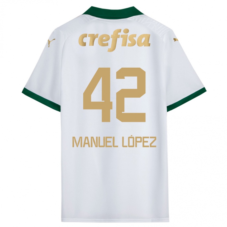 Men Football José Manuel López #42 White Green Away Jersey 2024/25 T-Shirt Uk