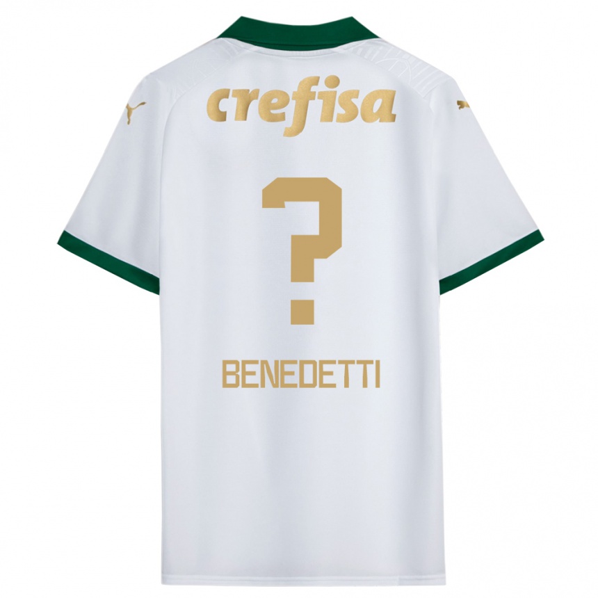 Men Football Luis Benedetti #0 White Green Away Jersey 2024/25 T-Shirt Uk