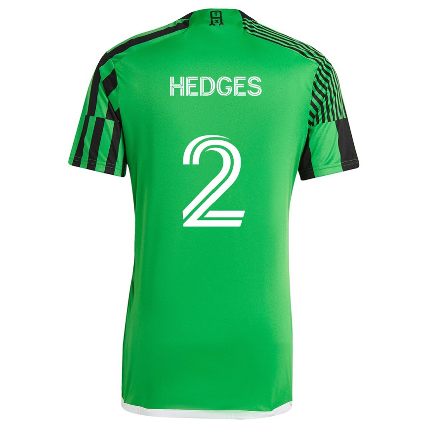 Women Football Matt Hedges #2 Green Black Home Jersey 2024/25 T-Shirt Uk