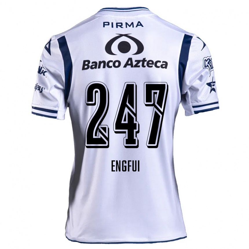 Women Football Emilio Engfui #247 White Navy Blue Home Jersey 2024/25 T-Shirt Uk