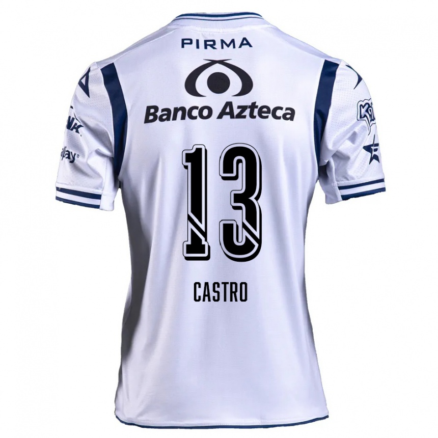 Women Football Mariam Castro #13 White Navy Blue Home Jersey 2024/25 T-Shirt Uk