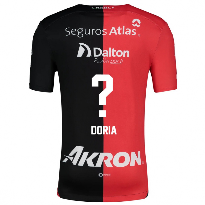 Women Football Matheus Dória #0 Red Black Home Jersey 2024/25 T-Shirt Uk