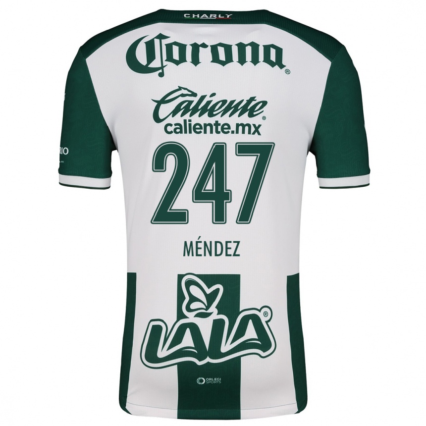 Women Football Owen Méndez #247 Green White Home Jersey 2024/25 T-Shirt Uk