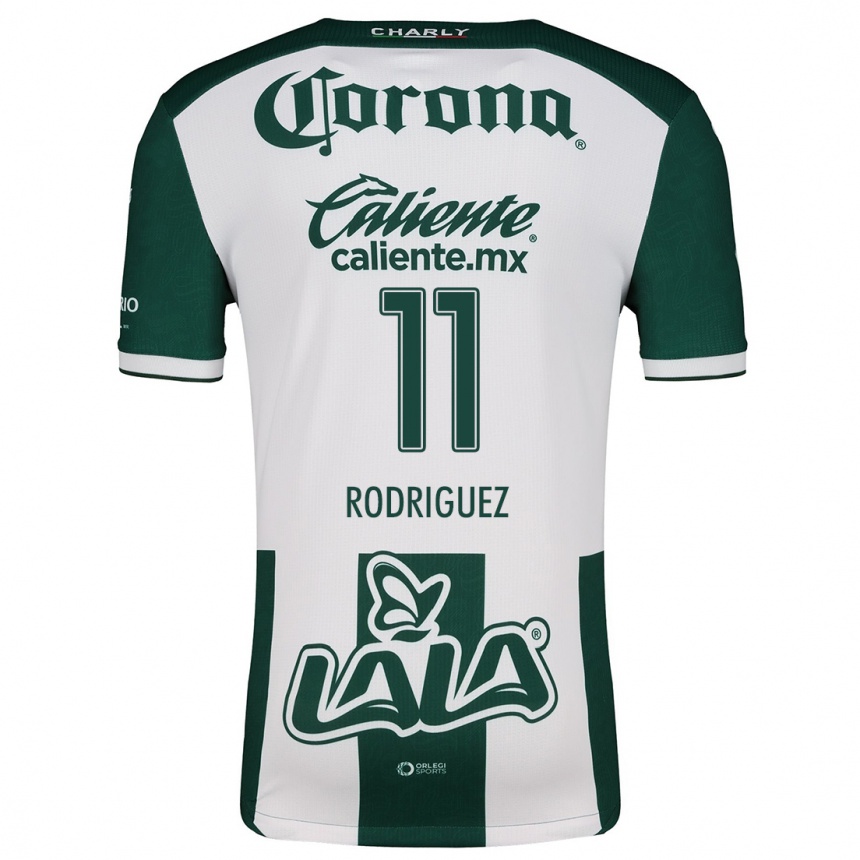 Women Football Cynthia Rodríguez #11 Green White Home Jersey 2024/25 T-Shirt Uk